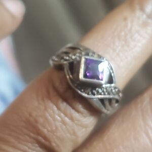 925 Purple Stone Ring